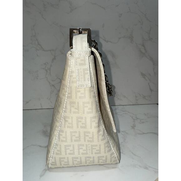 Fendi Zucchino Spalmati Forever Mama Baguette White - Picture 8 of 9